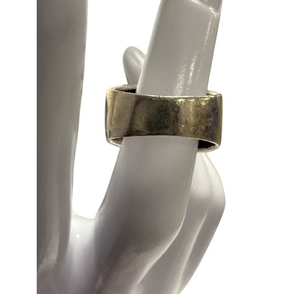 Vintage 925 Sterling Silver Ring  Rectangular  Stone & Ornate Filigree Design - Picture 4 of 9